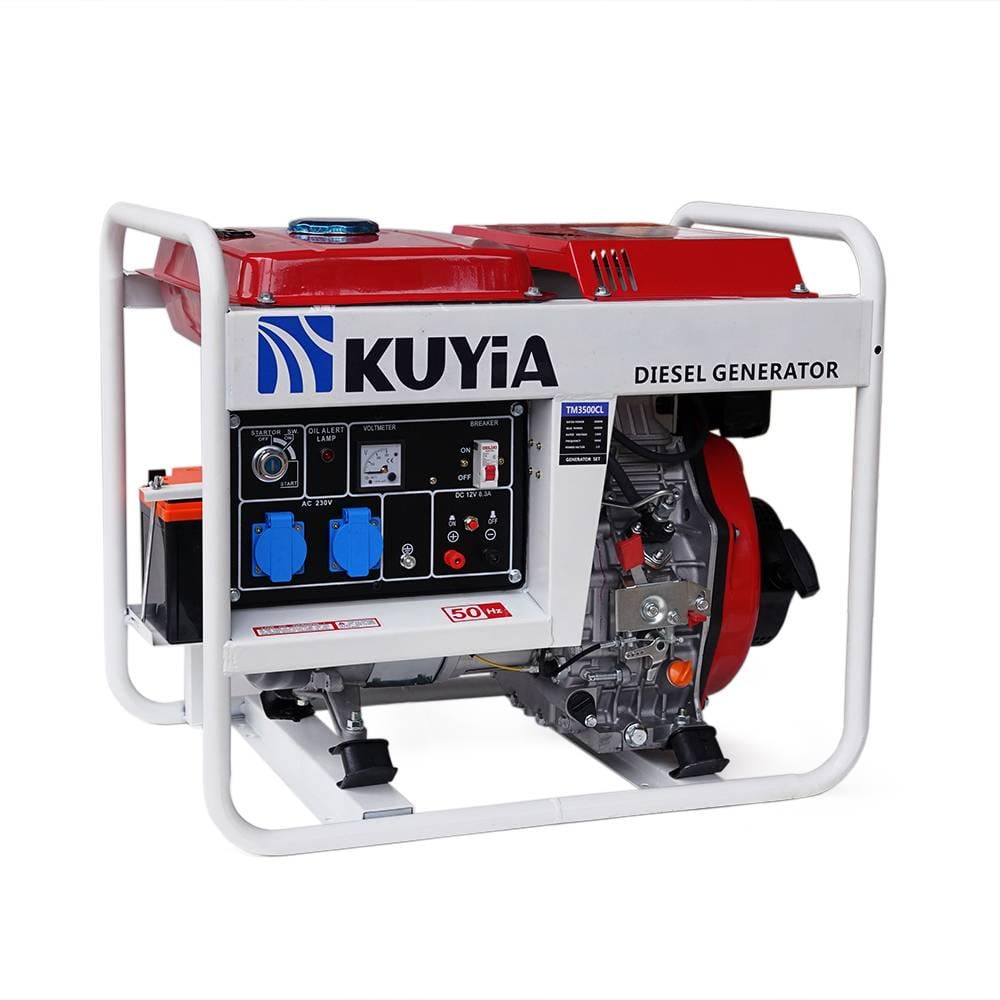 Генератор дизельний Kuyia TM3500CL однофазний 110-240V 50Hz 2,8-3кВт об'єм 12,5 л (29914)