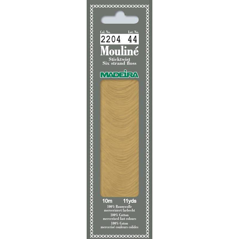 Нити 2204 Mouline Оливково-золотой