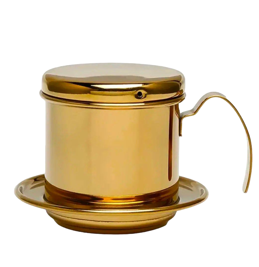 Пресс-фильтр AbbVie для приготовления кофе по-вьетнамски с винтовым прессом 120 мл Gold