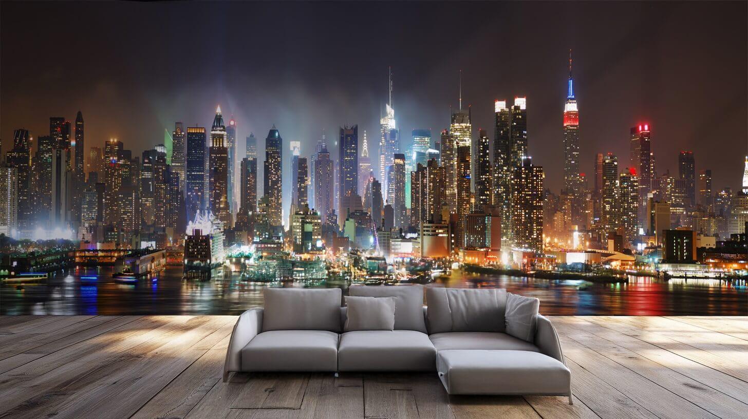 Фотообои флизелиновые Styleo Print-walls Ночной город 0247 350х270 см (Pw-0247/3)