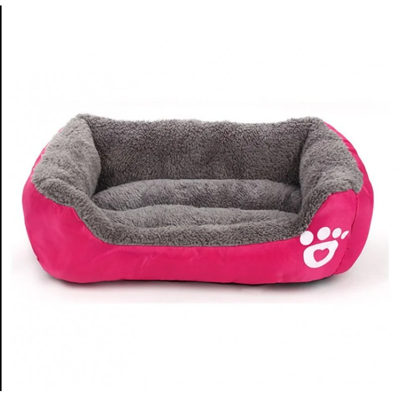 Лежанка для собак и кошек Ворс меховой 44х33 см Красный (24524085)