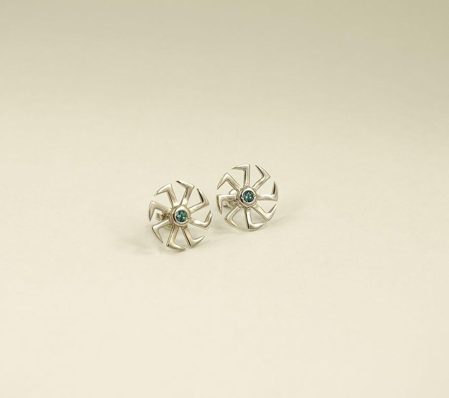 Пусеты оберег Maxi Silver 8562 Колядник (88562)