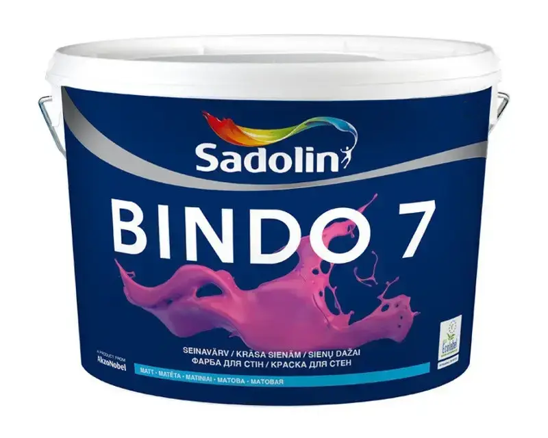 Краска для стен и потолка латексная матовая Sadolin Bindo 7 8,37 л BC Бесцветный (2889873425)