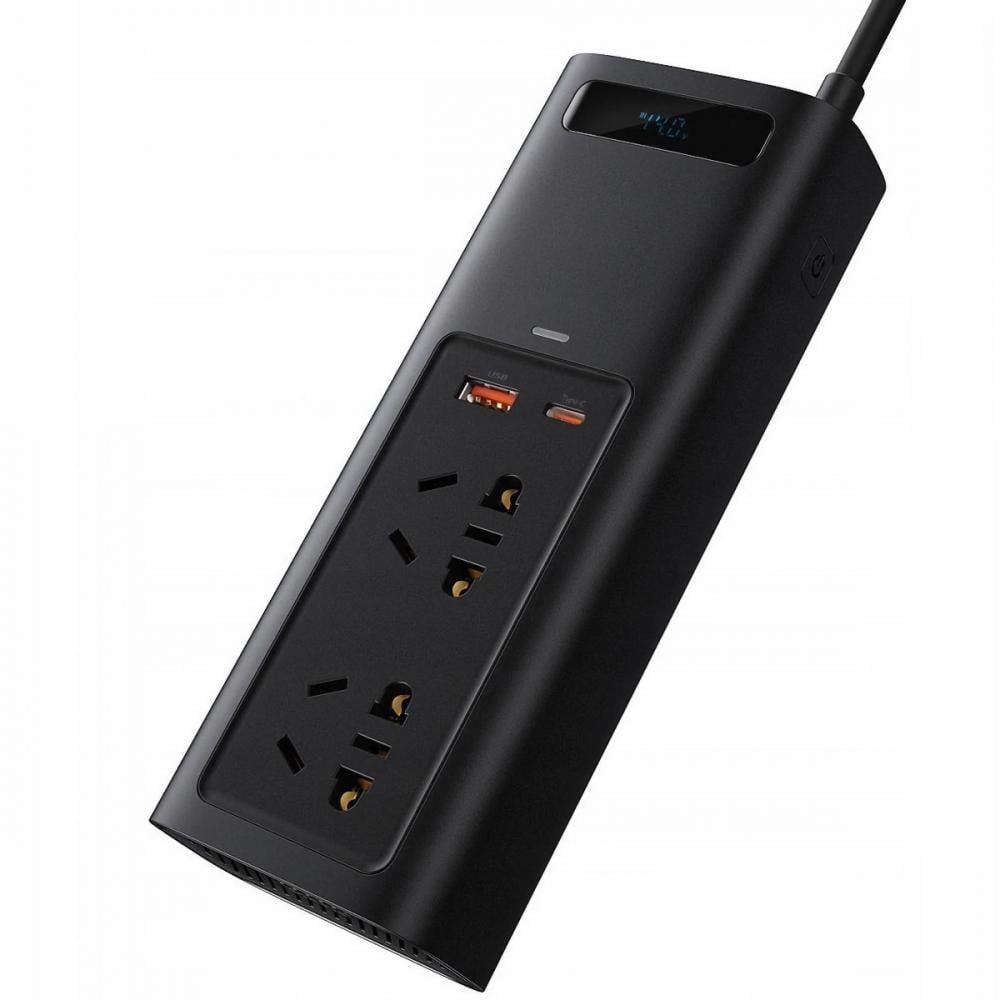 Інвертор автомобільний BASEUS In-car Inverter 150W 220V CN/EU Black (CRNBQ-A01) - фото 3 Інвертор автомобільний BASEUS In-car Inverter 150W 220V CN/EU Black (CRNBQ-A01) - фото 3