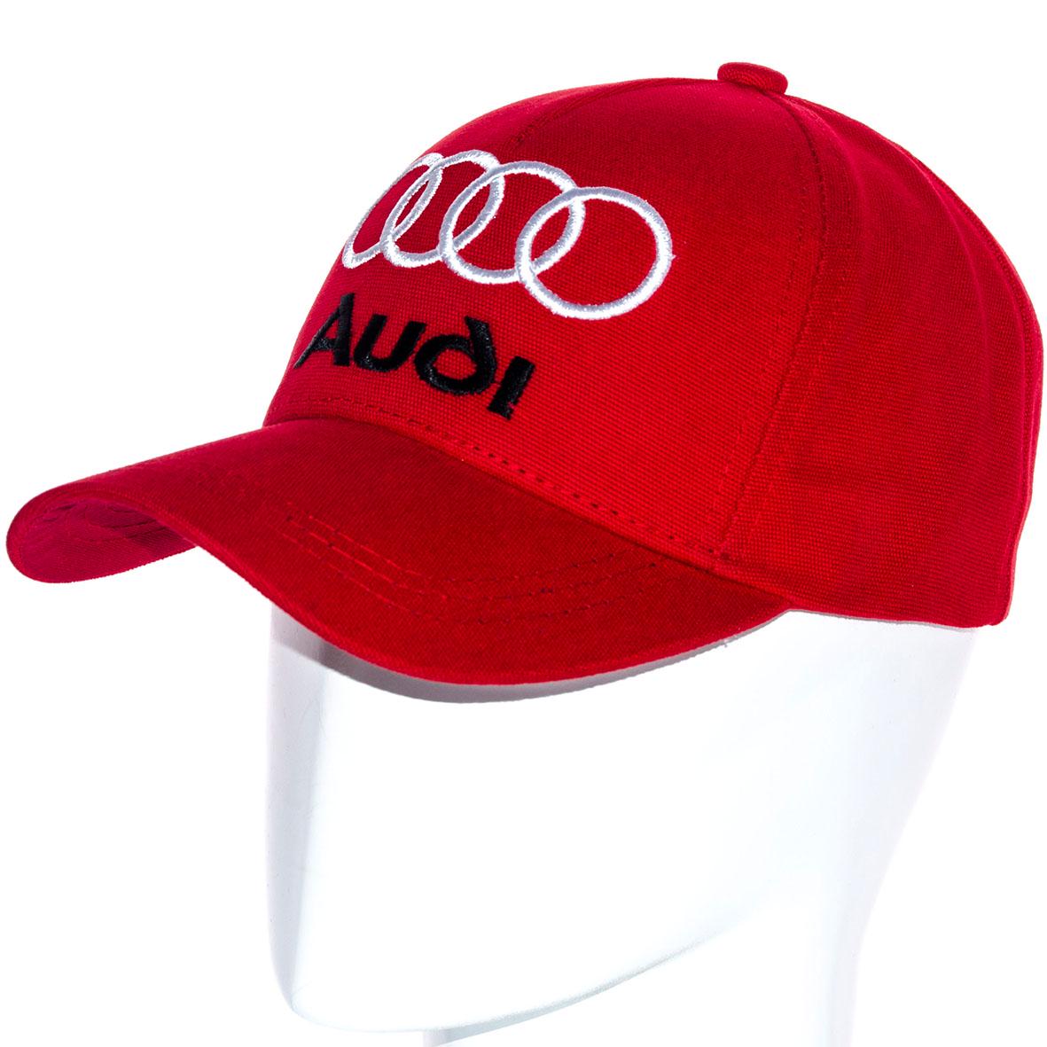 Бейсболка Audi BTH20681 с регулировкой из плотного коттона L/р. 57-58 Красный