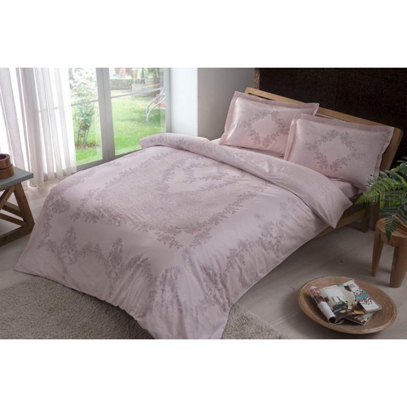 Постельное белье TАС Justin pembe v51 евро Розовый (svt-2000022213158)