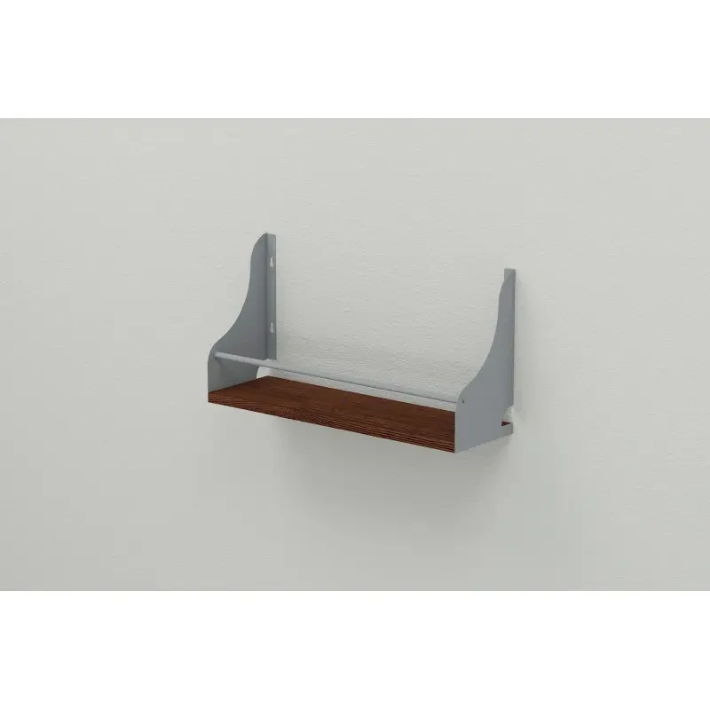 Полиця настінна Ferrum Decor Ізі ДСП/метал 260x500x150 мм Сірий/Венге (FRD-105467) - фото 4 Полиця настінна Ferrum Decor Ізі ДСП/метал 260x500x150 мм Сірий/Венге (FRD-105467) - фото 4