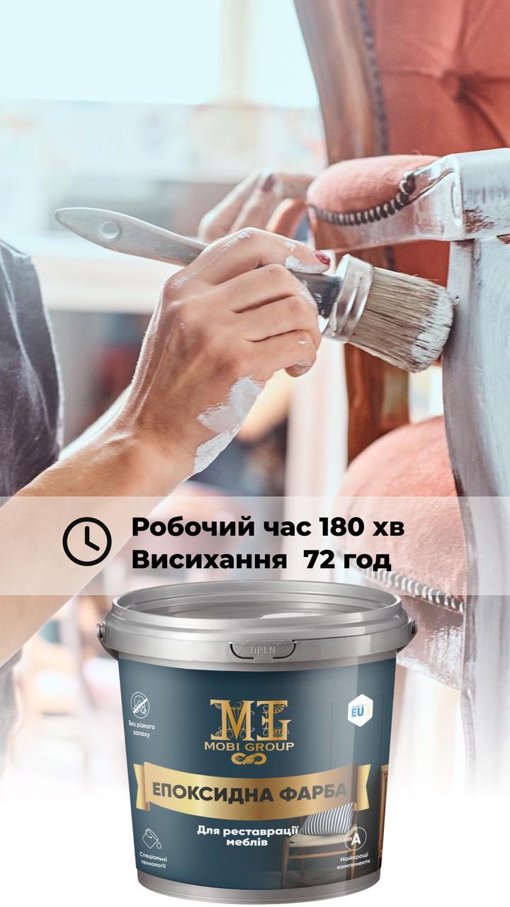 Фарба епоксидна для меблів MOBI GROUP 4,5 кг Світло-сірий RAL 7040 (2479187852) - фото 3 Фарба епоксидна для меблів MOBI GROUP 4,5 кг Світло-сірий RAL 7040 (2479187852) - фото 3