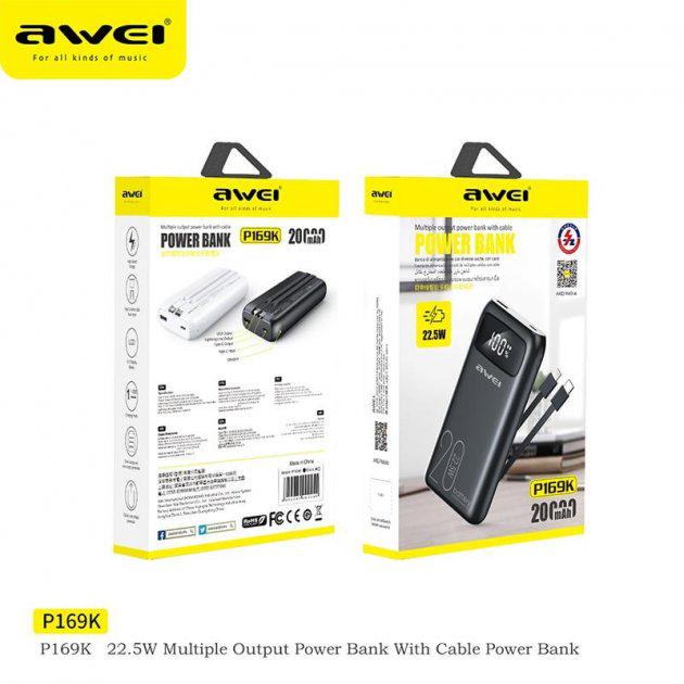 Повербанк AWEI P169K 20000 mAh (13414010) - фото 3