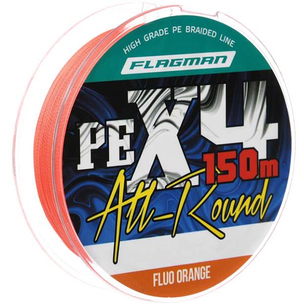 Шнур Flagman All-Round PE X-4 150 м 0,32 мм Fluo Orange (X4AO-032)