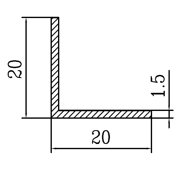 Уголок алюминиевый 20х20х1,5 мм б.п. - фото 3