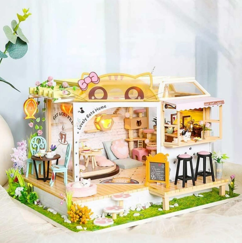 Румбокс CuteBee DIY DollHouse Кэт Кафе 3D (M955) - фото 2