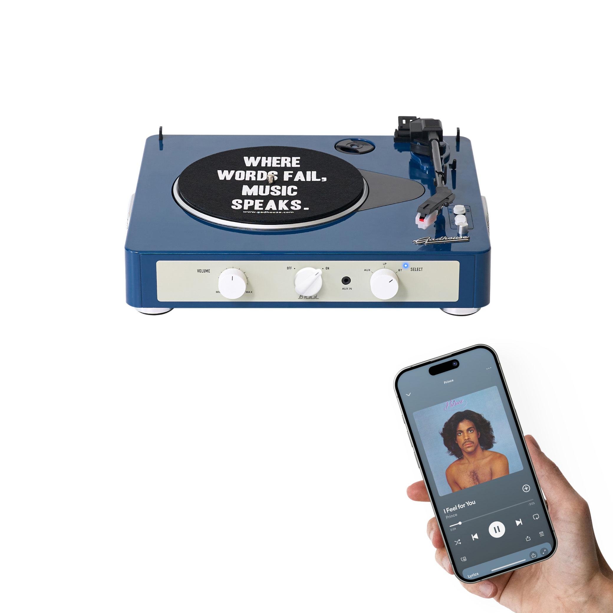 Проигрыватель виниловый Gadhouse Brad Retro MK ll Navy (26211923) - фото 7