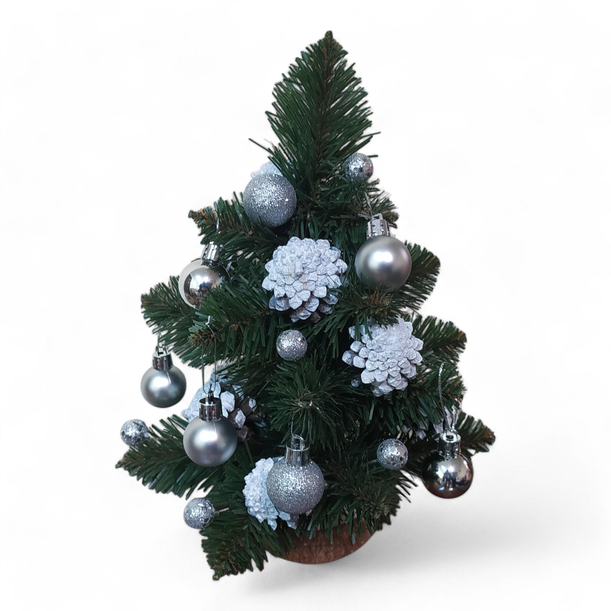 Искусственная елка украшена 28 см Зеленый (CR12) Искусственная елка украшена 28 см Зеленый (CR12)