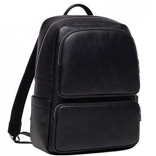 Мужской рюкзак Tiding Bag на одно отделение из натуральной кожи Черный (89336)