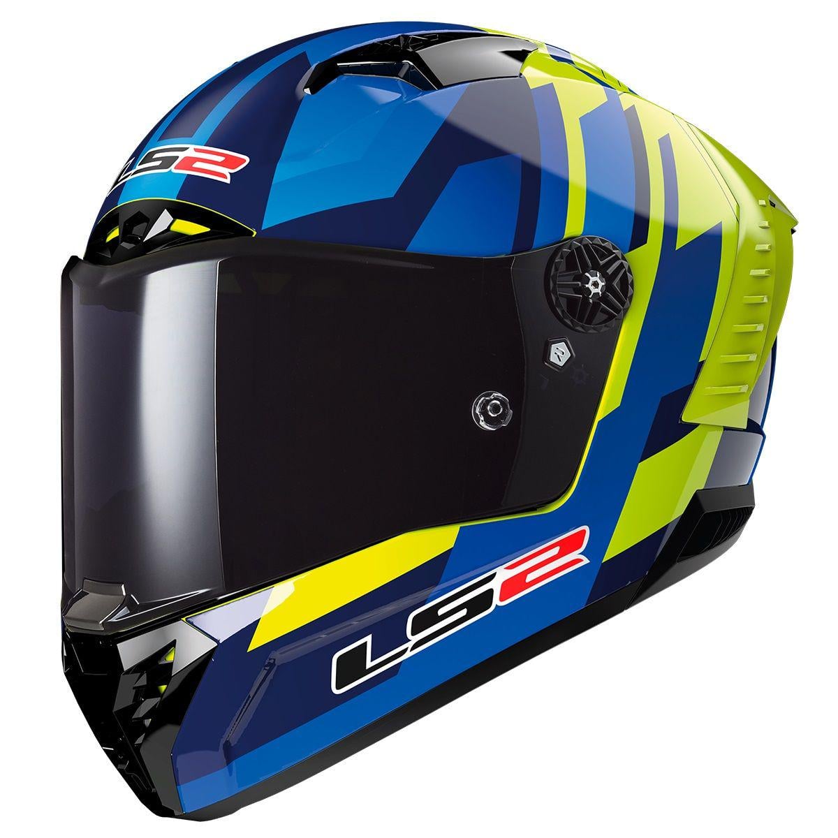 Мотошлем LS2 FF805 Thunder Carbon Gas XL Blue/Hi-Vis Yellow (36595)