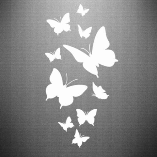 Наклейка Many butterflies 23x45 см (26658257)