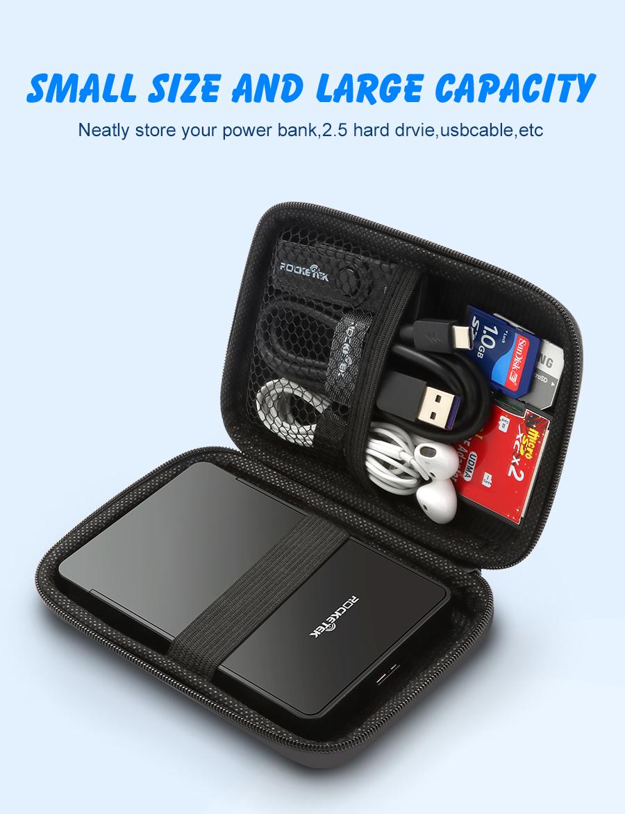 Чехол для планшета ROCKETEK HDP01 2.5 HDD Hard drive cover enclosure power bank, Big case Black (20002) - фото 5 Чехол для планшета ROCKETEK HDP01 2.5 HDD Hard drive cover enclosure power bank, Big case Black (20002) - фото 5
