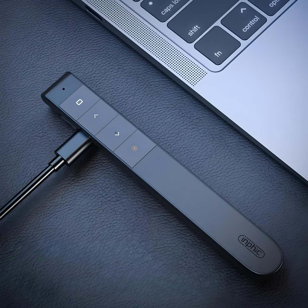 Пульт презентер INPHIC PL1 для презентацій з USB2.4G на акумуляторі з лазерною указкою Чорний (2311274738) - фото 5