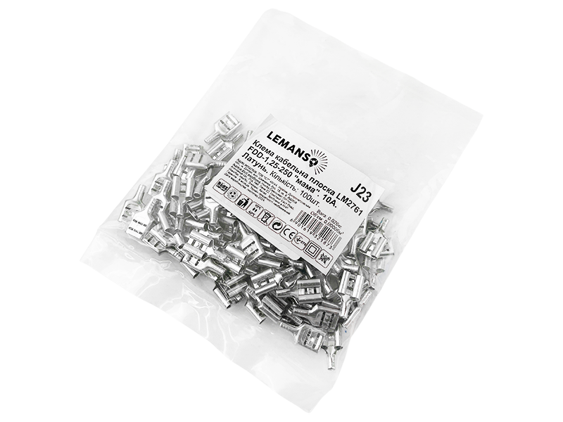 Разъем плоский Lemanso LM2761 FDD-1,25-250 мам 100 шт. (9838)