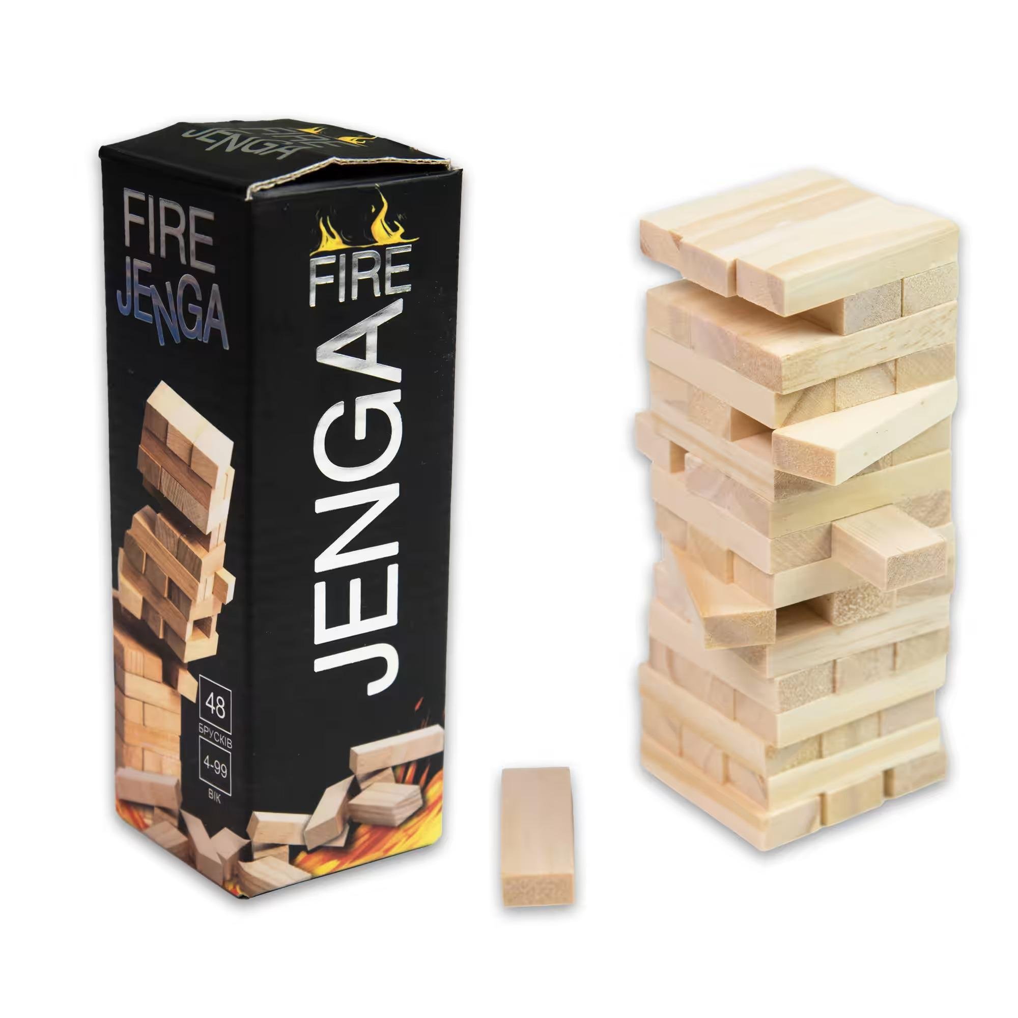 Настольная игра Strateg Fire Jenga Разноцветный (SR-113-N-883)