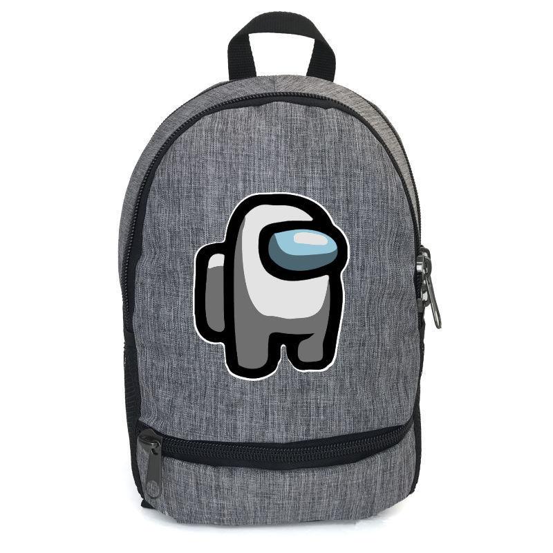 Школьный рюкзак подростковый Cappuccino Toys AMNG-003 с принтом Among Us 12,5 л Серый (1367213620)