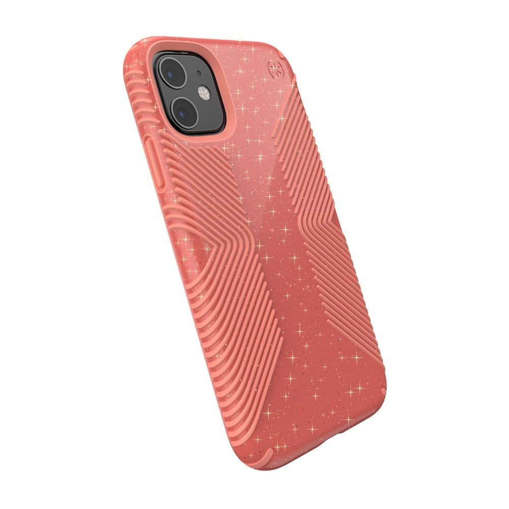 Чехол противоударный с антимикробным покрытием Speck Presidio Grip Glitter для Iphone 11 (6.1") Lilypink Papaya