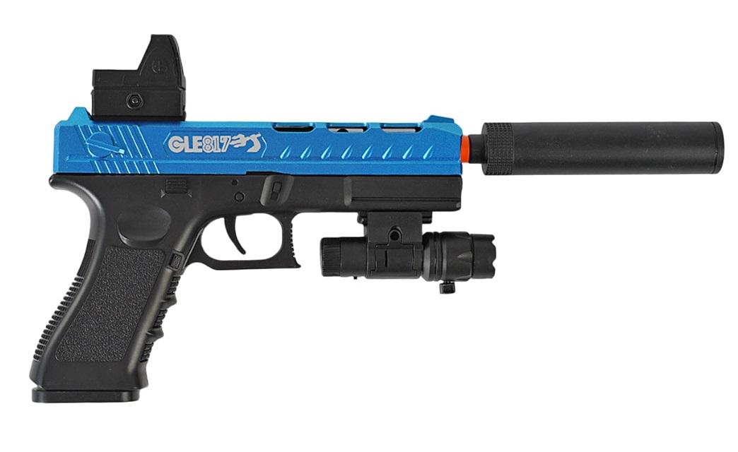 Пистолет Outdoor Toys оптический прицел/орбизы/аккумулятор 7,4 V/очки Blue/Black (148071)