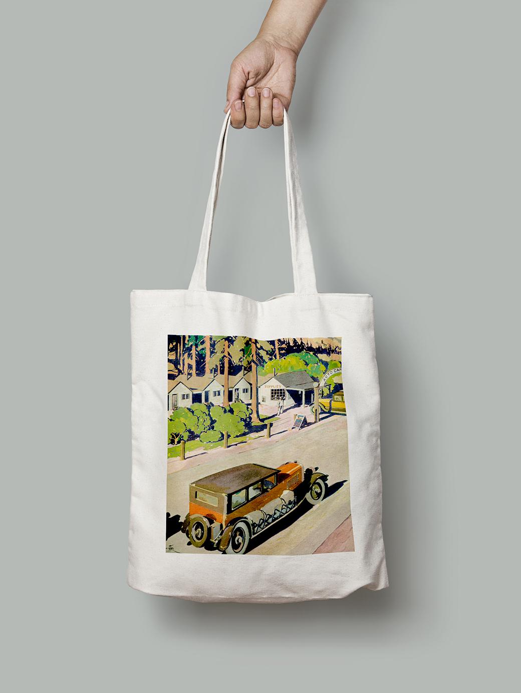 Эко-сумка Антикварный автомобиль шопер (FA08070_Bag)