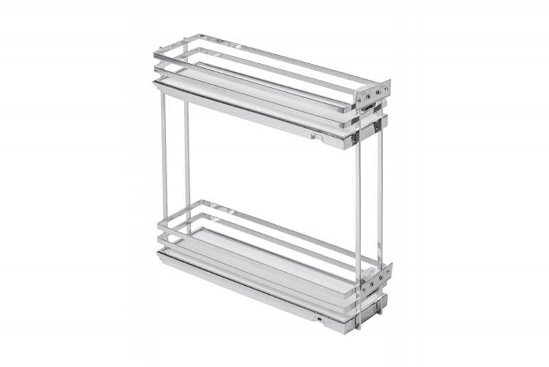 Карго GTV MOVIX 200 мм 2-х уровневое плоский прут с доводкой правое Хром/Белый