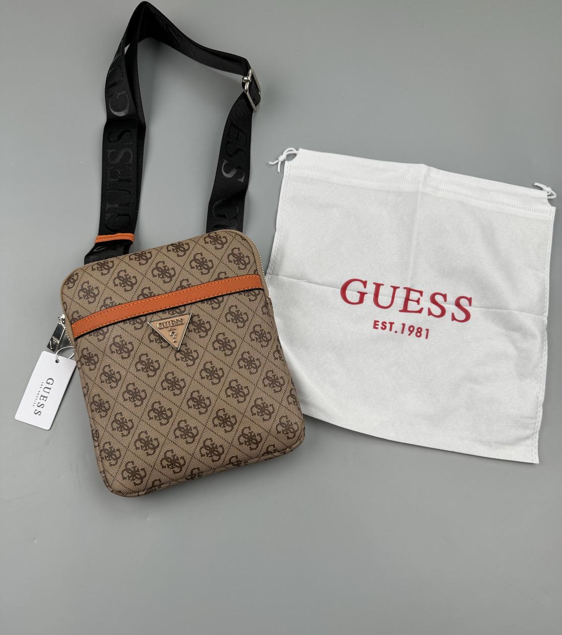 Барсетка через плечо Guess Vezzola Бежевый