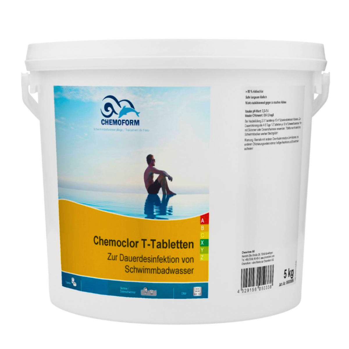 Повільний хлор для басейну Chemoform Chemoclor T-Tabletten 5 кг