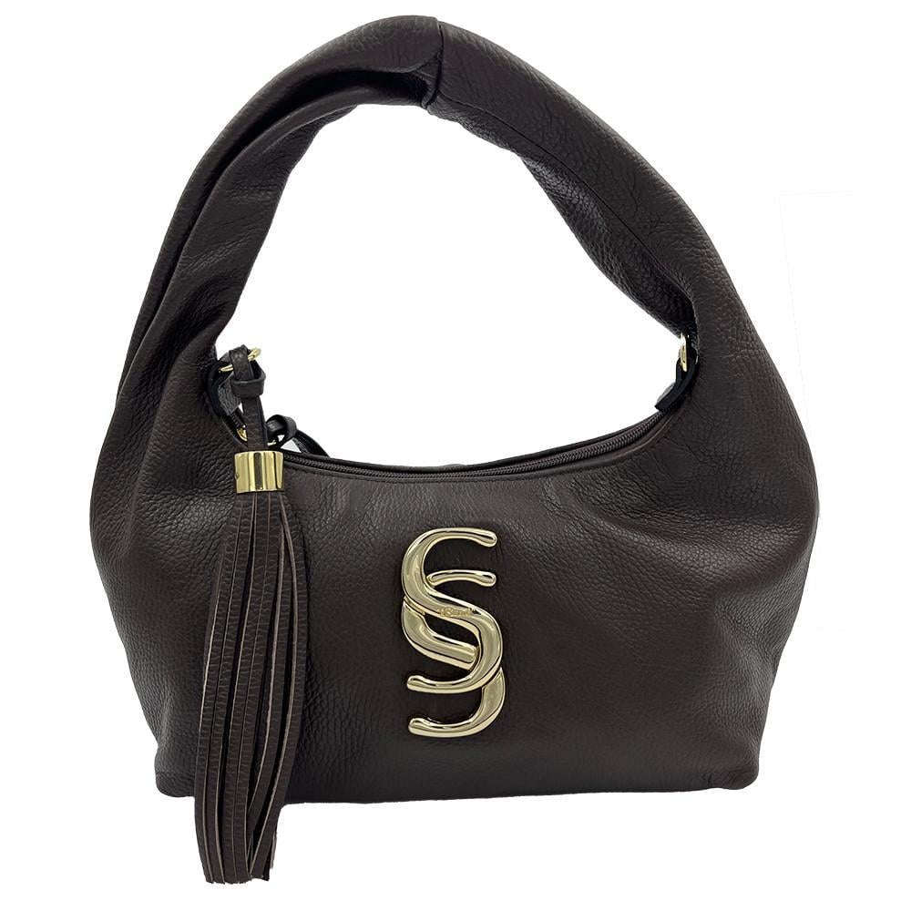 Женская сумка из натуральной кожи Felicita на плечо Шоколадный (6828801938)