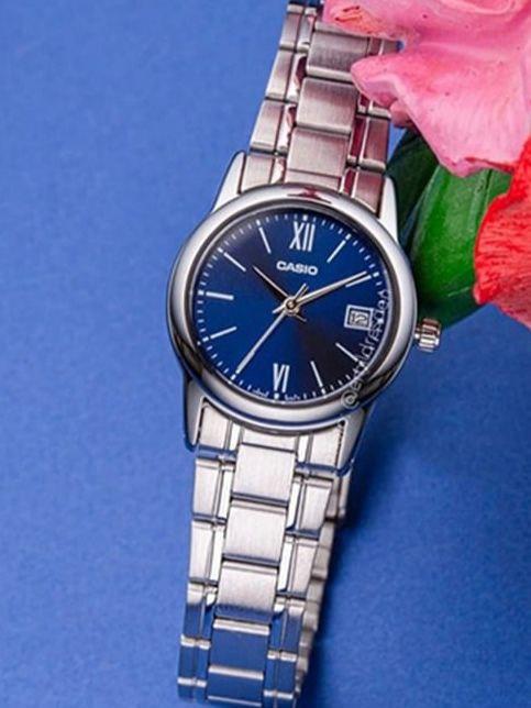 Наручний годинник жіночий Casio LTP-V002D-2B3 Timeless Collection Lady Timeless Collection Синій (2919373735)