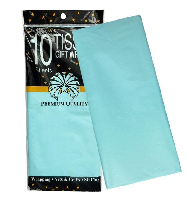 Бумага тишью 65x50 см 10 шт. Светлоголубый (414946)