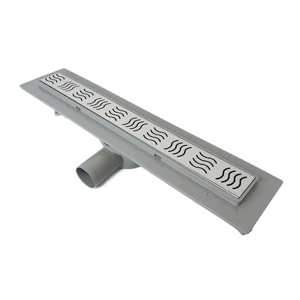 Трап душевой Sanpreis REVOLVE с поворотным сифоном горизонтальный решетка волна 50 см