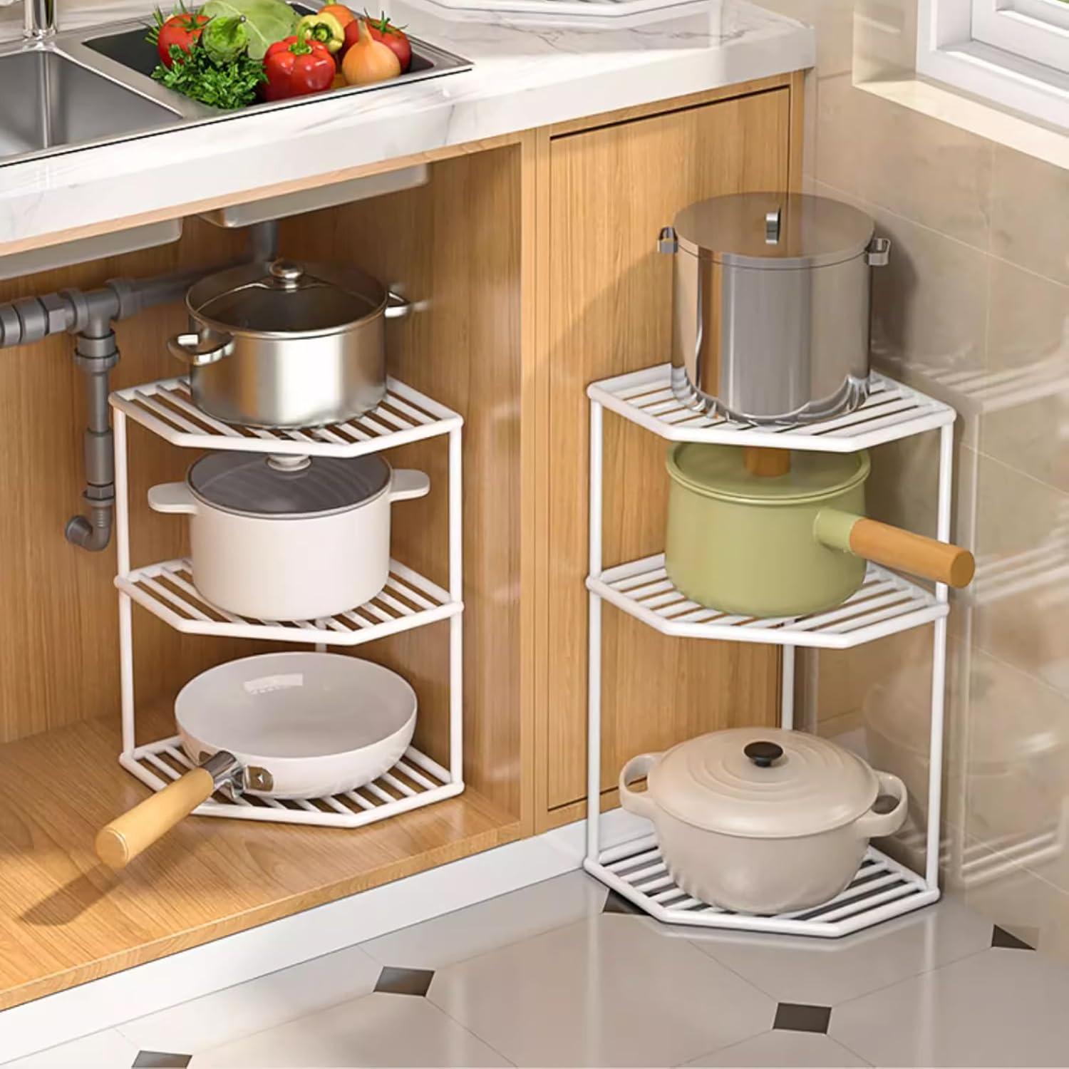 Полка-органайзер кухонная M50210-L L 3 овраг 25х25х43 см - фото 4 Полка-органайзер кухонная M50210-L L 3 овраг 25х25х43 см - фото 4