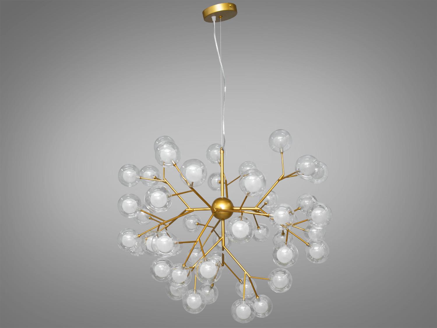 Люстра подвесная Светлячок 45 ламп Золотой сатин (887-45B GD) - фото 2 Люстра подвесная Светлячок 45 ламп Золотой сатин (887-45B GD) - фото 2