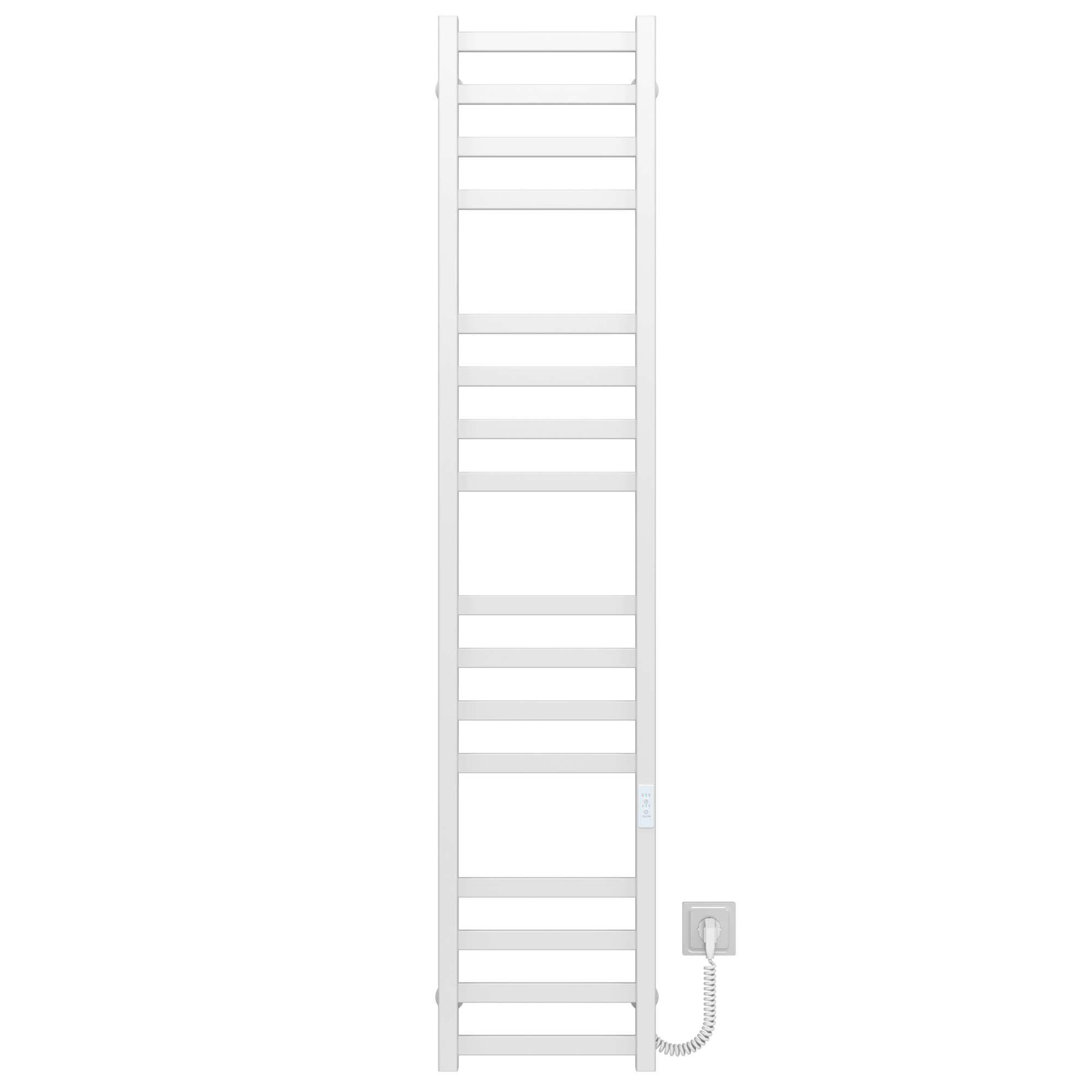 Полотенцесушитель электрический Deffi Avast П16 WD04 правое подключение крашеная сталь 300х1600 мм Белый (B.AV.160.30.16.E.W.R.4)