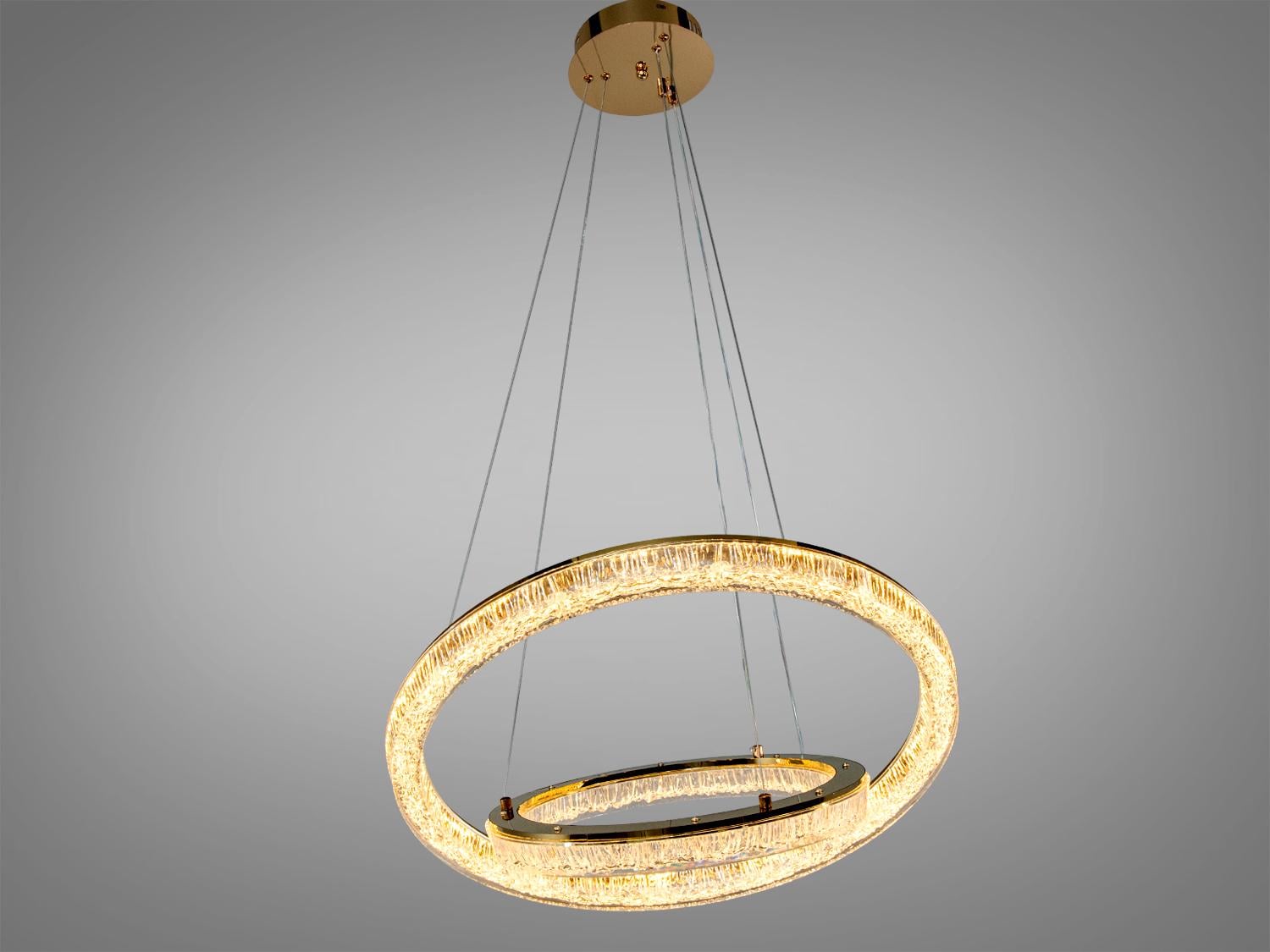 Люстра LED подвесная Diasha 70W Золотой (1712/600+400G)