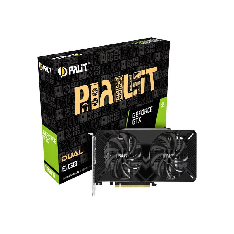 Видеокарта Palit GeForce GTX 1660 Ti Dual 6 GB GDDR6 (NE6166T018J9-1160C) - фото 2