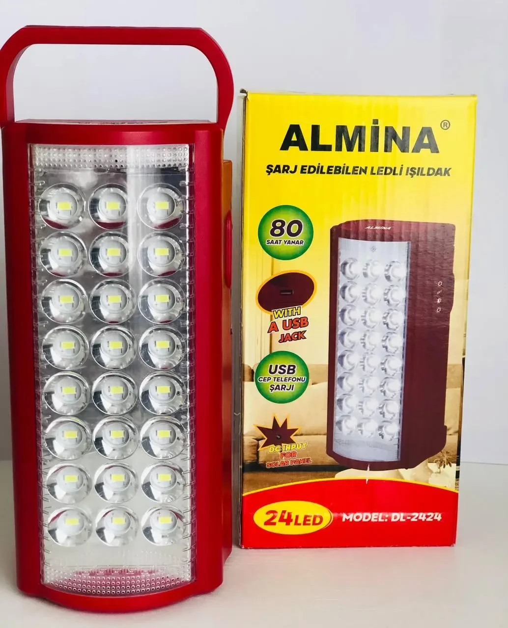 Фонарь аккумуляторный ALMINA DL-2606 30000 MAH 24 LED с повербанком (21724810)