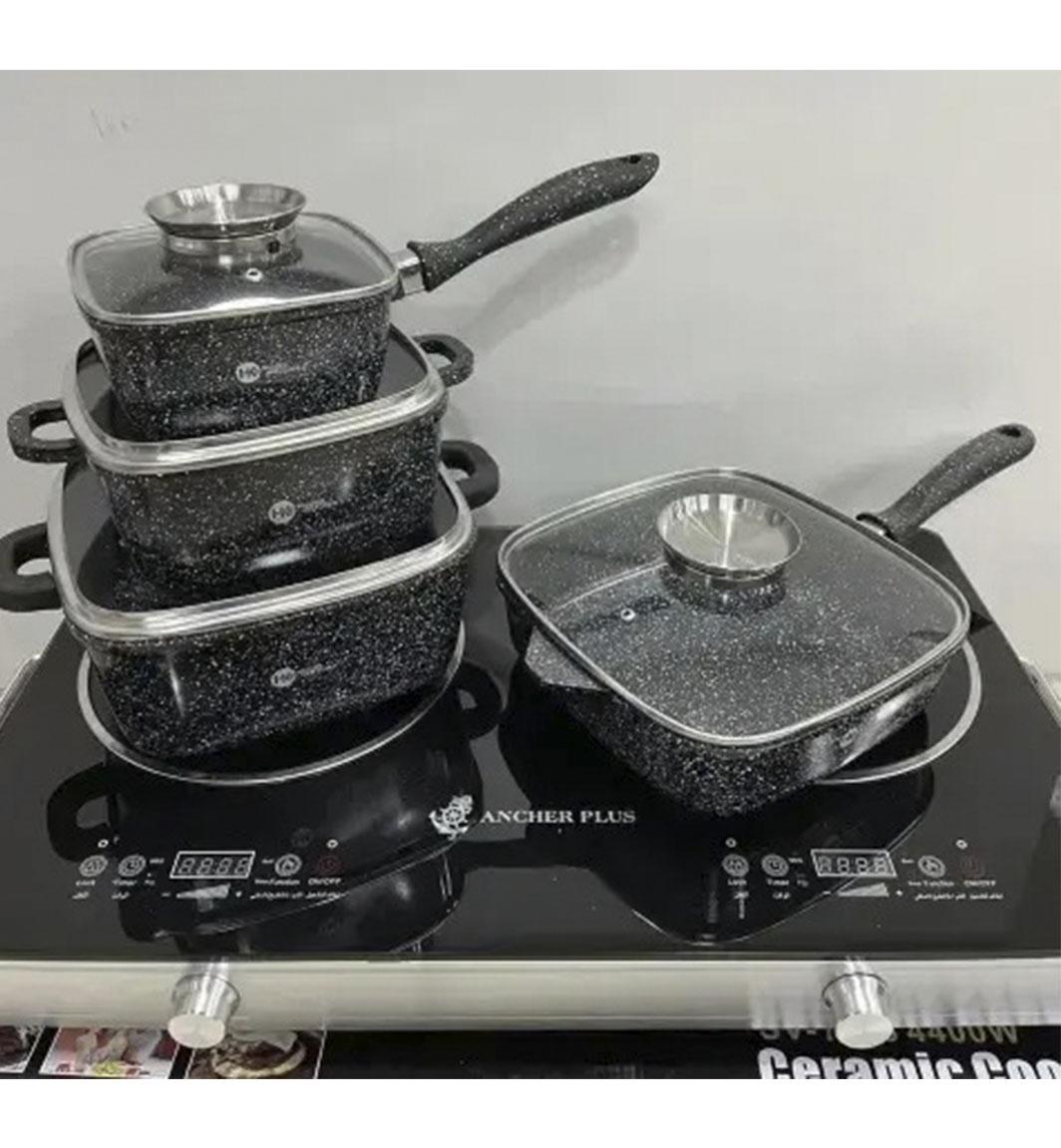 Набір посуду із гранітним покриттям Higher Kitchen НК-311 12 пр. Чорний (НК-31101) - фото 3 Набір посуду із гранітним покриттям Higher Kitchen НК-311 12 пр. Чорний (НК-31101) - фото 3