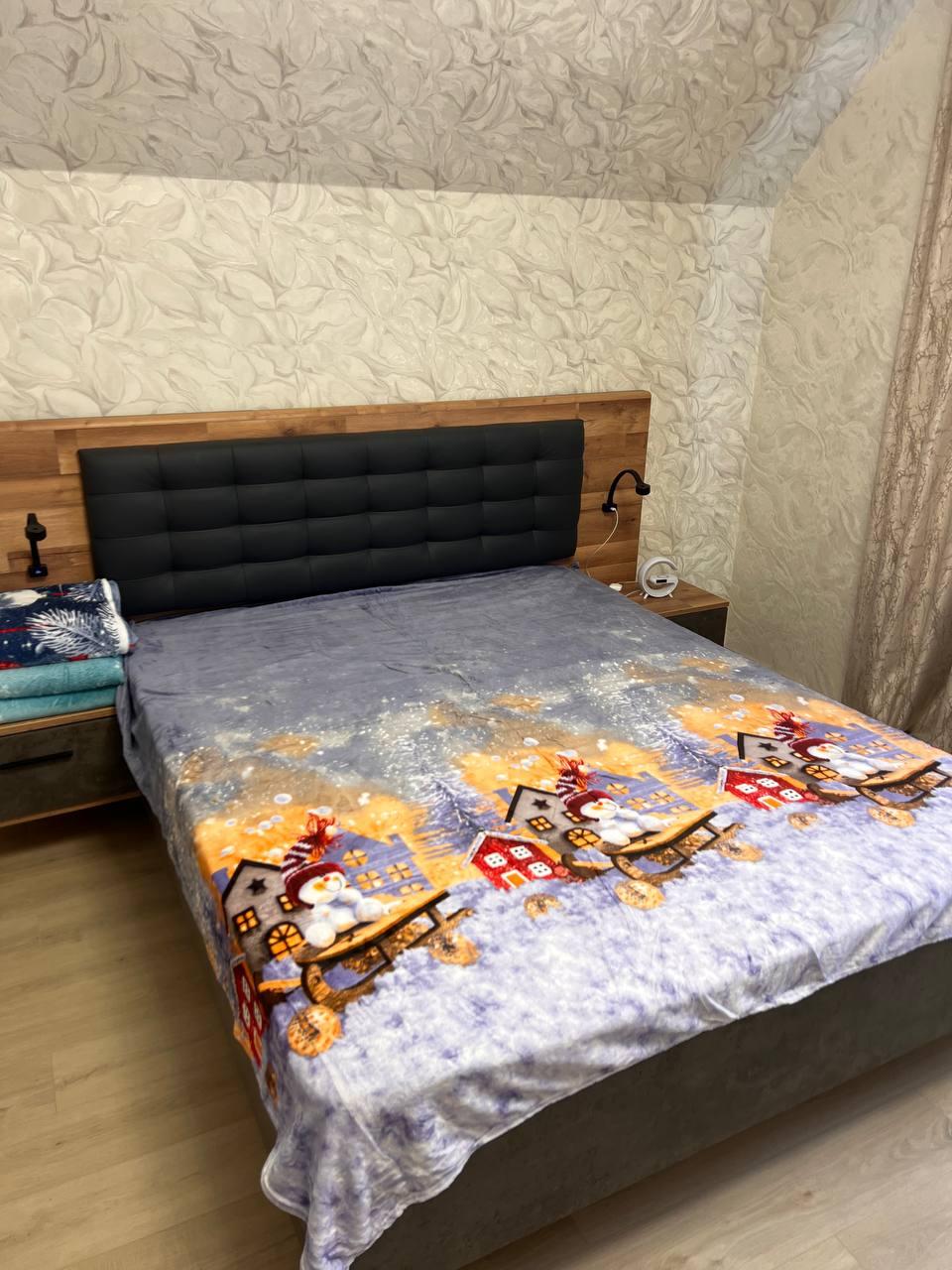 Плед теплый на диван Новогодний евро 200х220 см Grey (23390142)