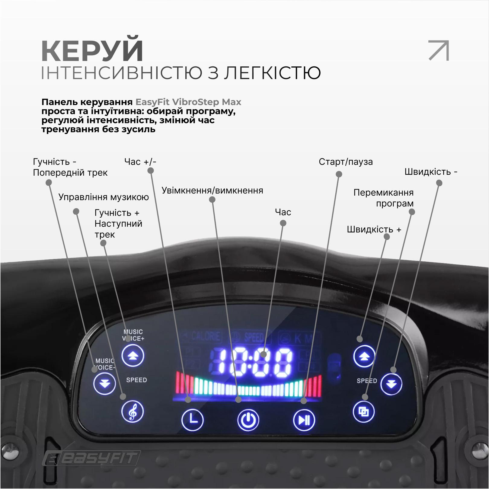 Тренировочная виброплатформа EasyFit VibroStep Max (EF-0545) - фото 6 Тренировочная виброплатформа EasyFit VibroStep Max (EF-0545) - фото 6