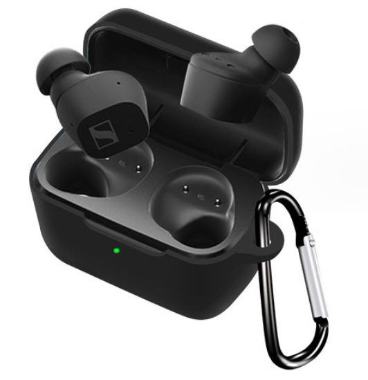 Чехол-накладка DK Silicone Candy Friendly с карабином для Sennheiser CX True Wireless CX200TW1 Black (017221)