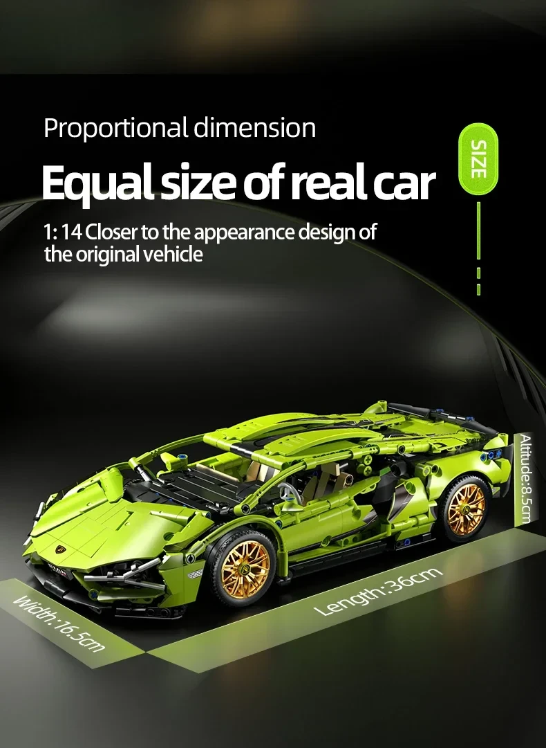 Конструктор Lamborghini 1280 деталей (30220274) - фото 2 Конструктор Lamborghini 1280 деталей (30220274) - фото 2