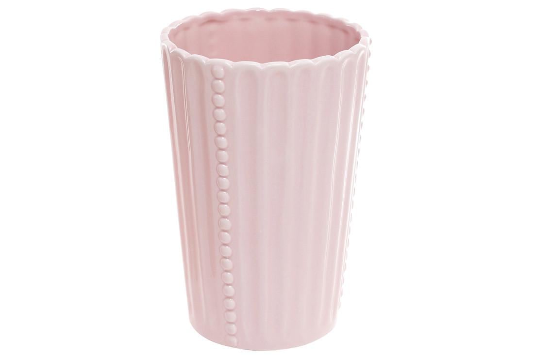 Ваза керамическая BonaDi Одри 18 см Нежно-розовый (VH8-421)