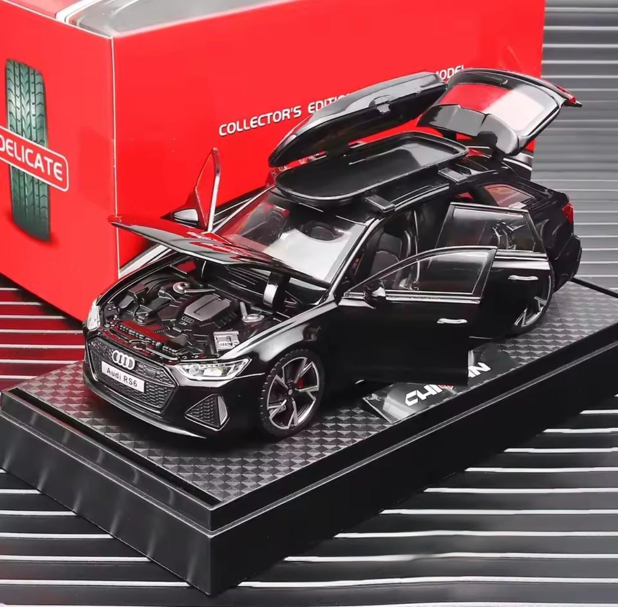 Машинка металлическая Audi RS6 1:32 без коробки Black
