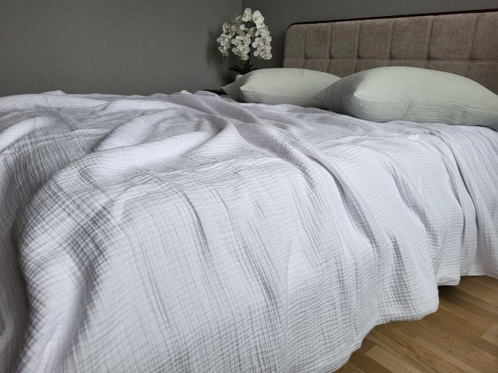 Покривало дитяче муслін 110x140 см White (10009) - фото 3 Покривало дитяче муслін 110x140 см White (10009) - фото 3